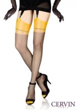 cervin donkergrijs-geel nylons capri-bicolor-dg-g