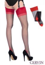 cervin zwart-rode naad nylons esprit-bicolor-z-r